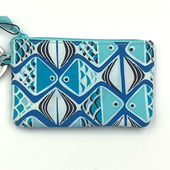 NWT Vera Bradley Go Fish Blue Zip ID Case - Picture 3 of 10